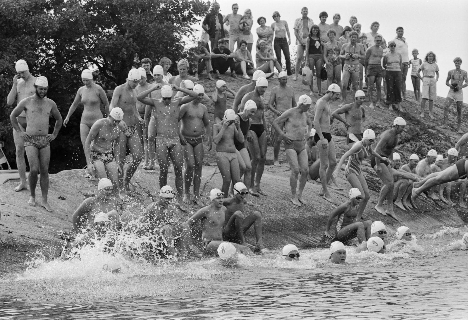 Starten vid Skarpans nypremiär 1979. Foto: Stig Hammarstedt.